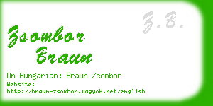zsombor braun business card